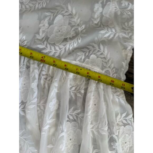 Eri + Ali Ancona XS Lace White Dress Boho Peasant Cottagecore Anthropologie - Picture 10 of 16